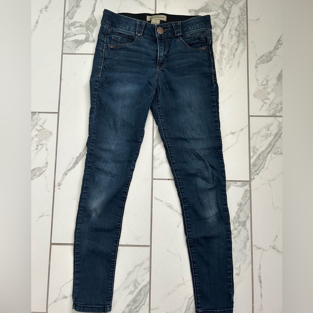 Democracy jeans, dark wash, size 4.